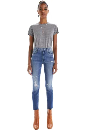 MOTHER Denim Mid Rise Dazzler Ankle Fray in Weekend Warrior