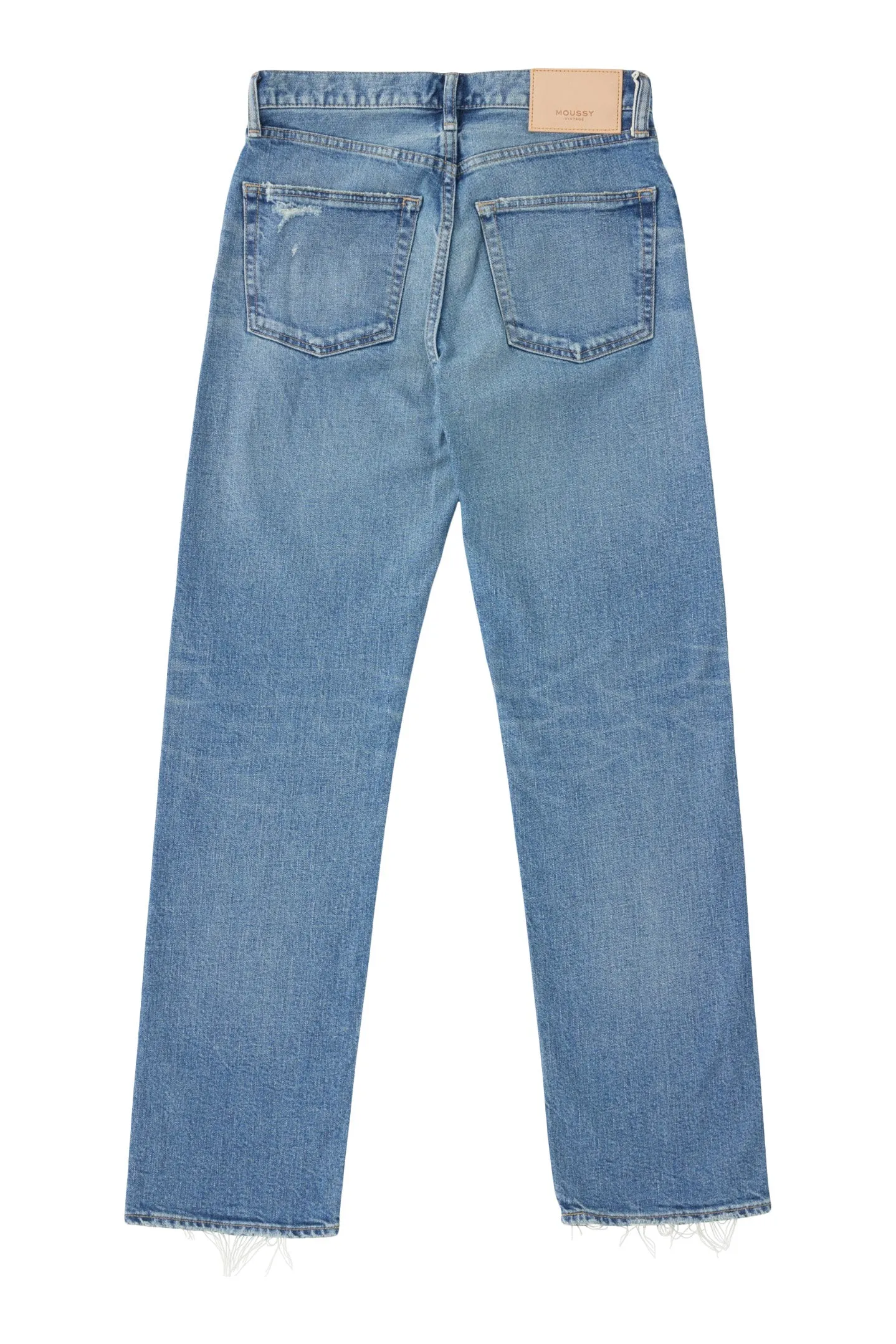 Moussy Denim Bradenton Straight Jeans in Blue