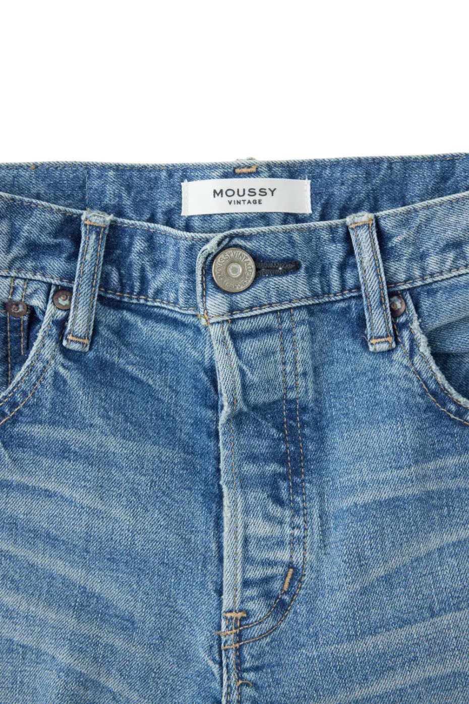 Moussy Denim Bradenton Straight Jeans in Blue