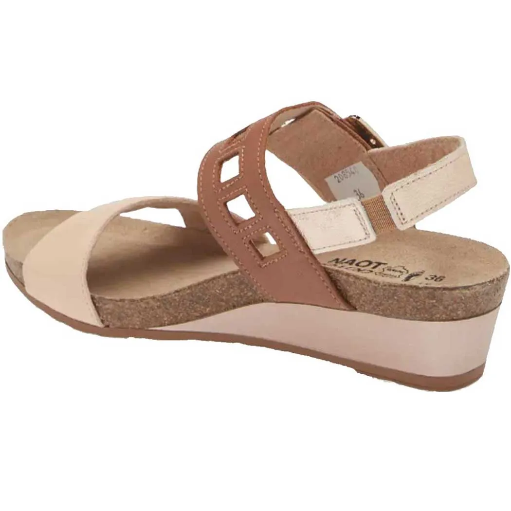 Naot Dynasty Wedge Sandal Pale Blush/ Caramel/ Soft Rose Gold (Women's)