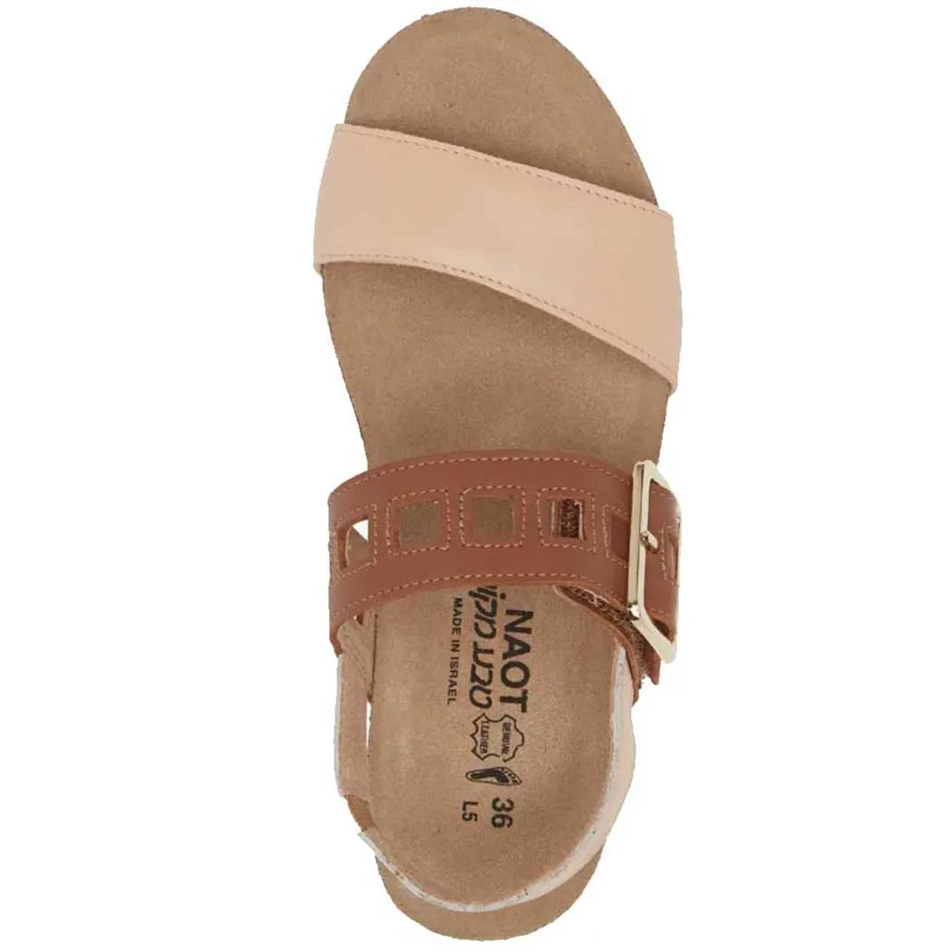 Naot Dynasty Wedge Sandal Pale Blush/ Caramel/ Soft Rose Gold (Women's)