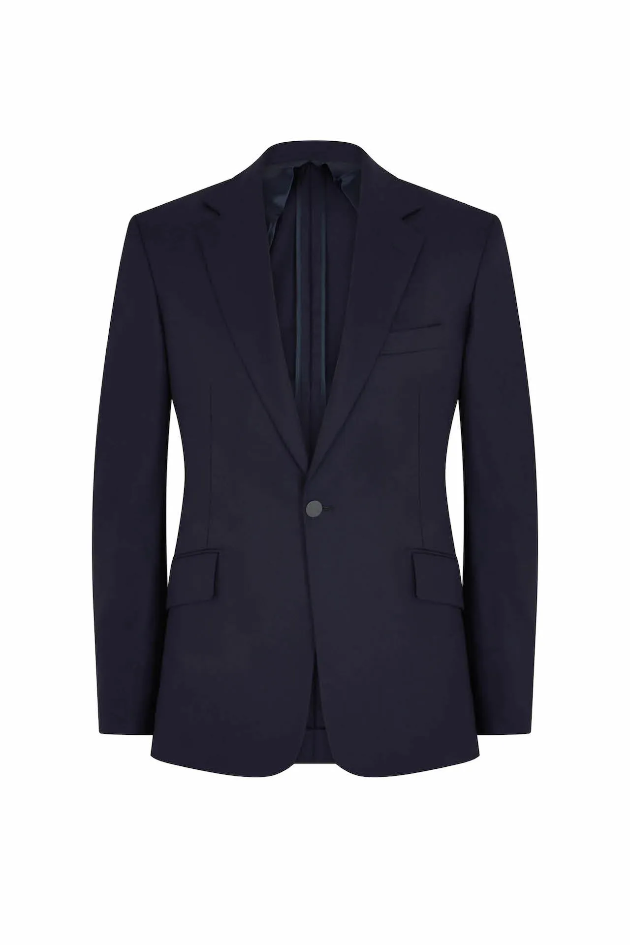 Navy Cashmere Single Breasted Jacket