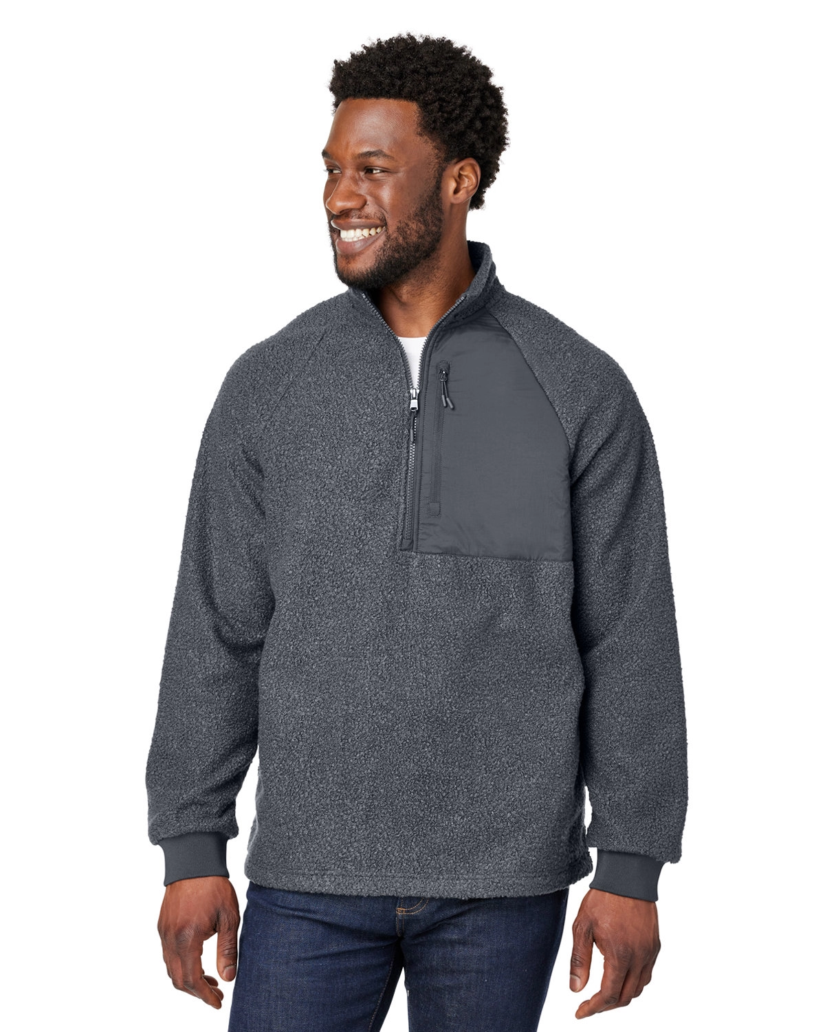 North End NE713 Men's Aura Sweater Fleece Quarter-Zip SKU: NE713