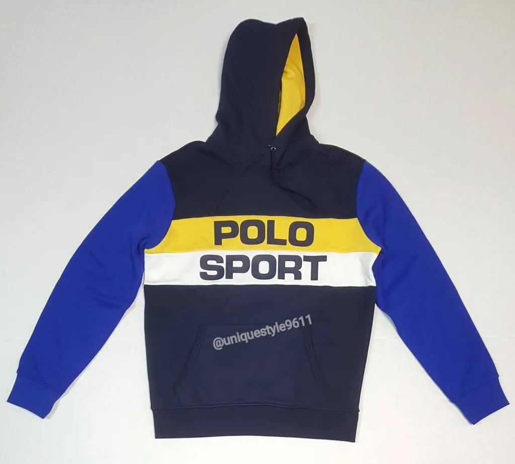 Nwt Polo Ralph Lauren Navy Polo Sport Spellout Pullover Hoodie