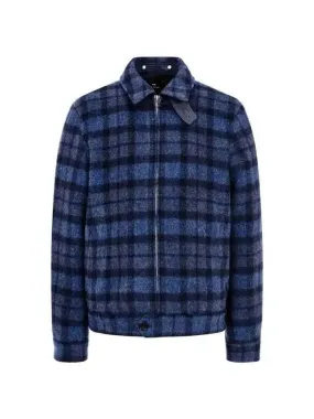 Overseas Station Season Big Chance 8 18 PS Hairy Check Zip up Jacket Light Navy 270723