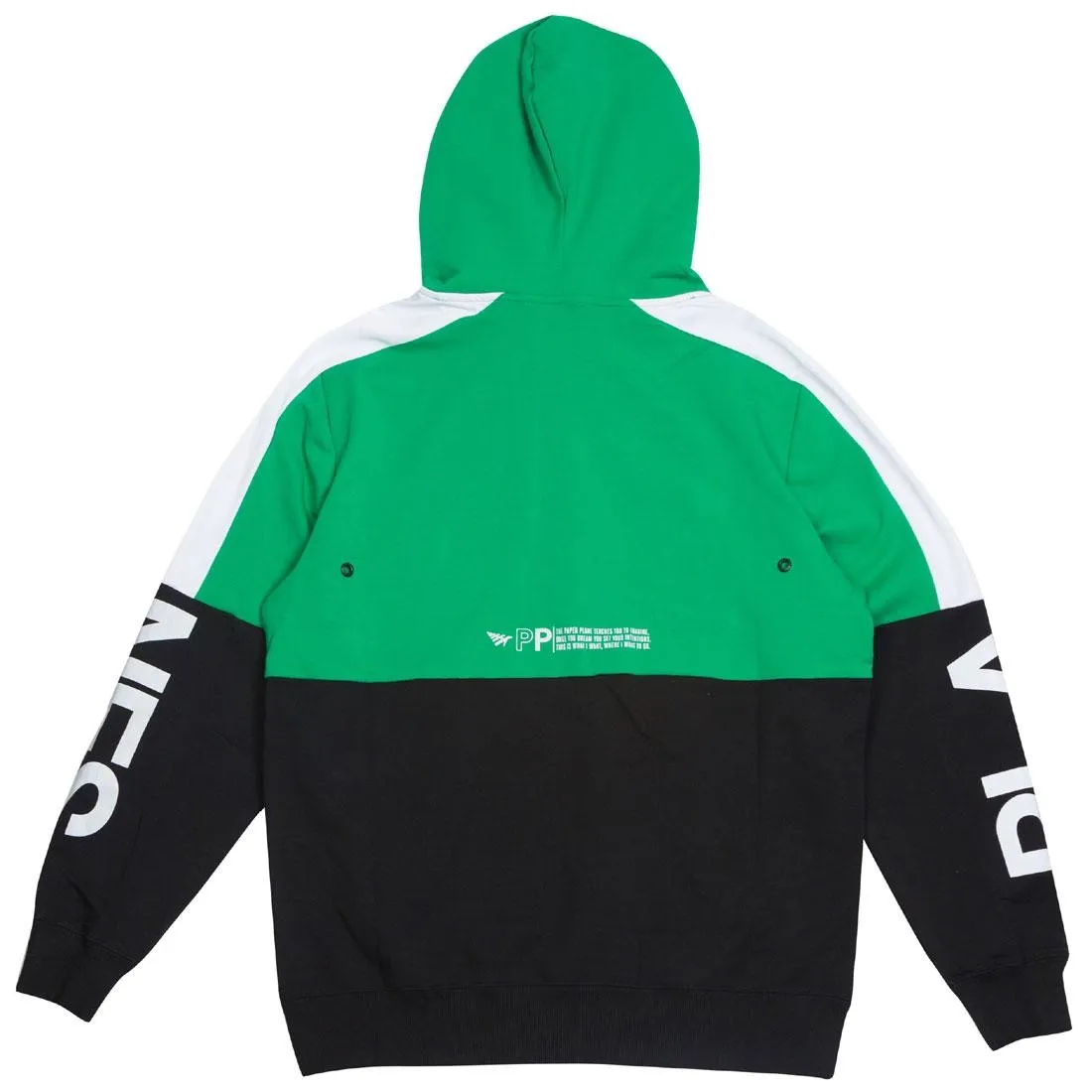 Paper Planes Men Collide Half Zip Hoody (green / black)