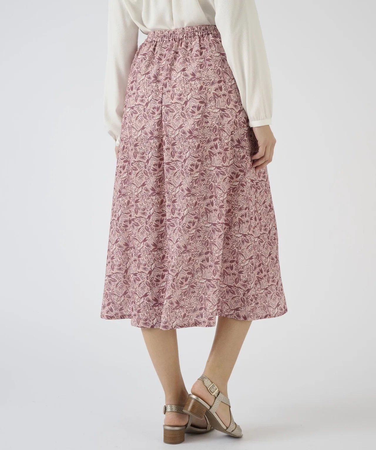 Print Gathered Skirt