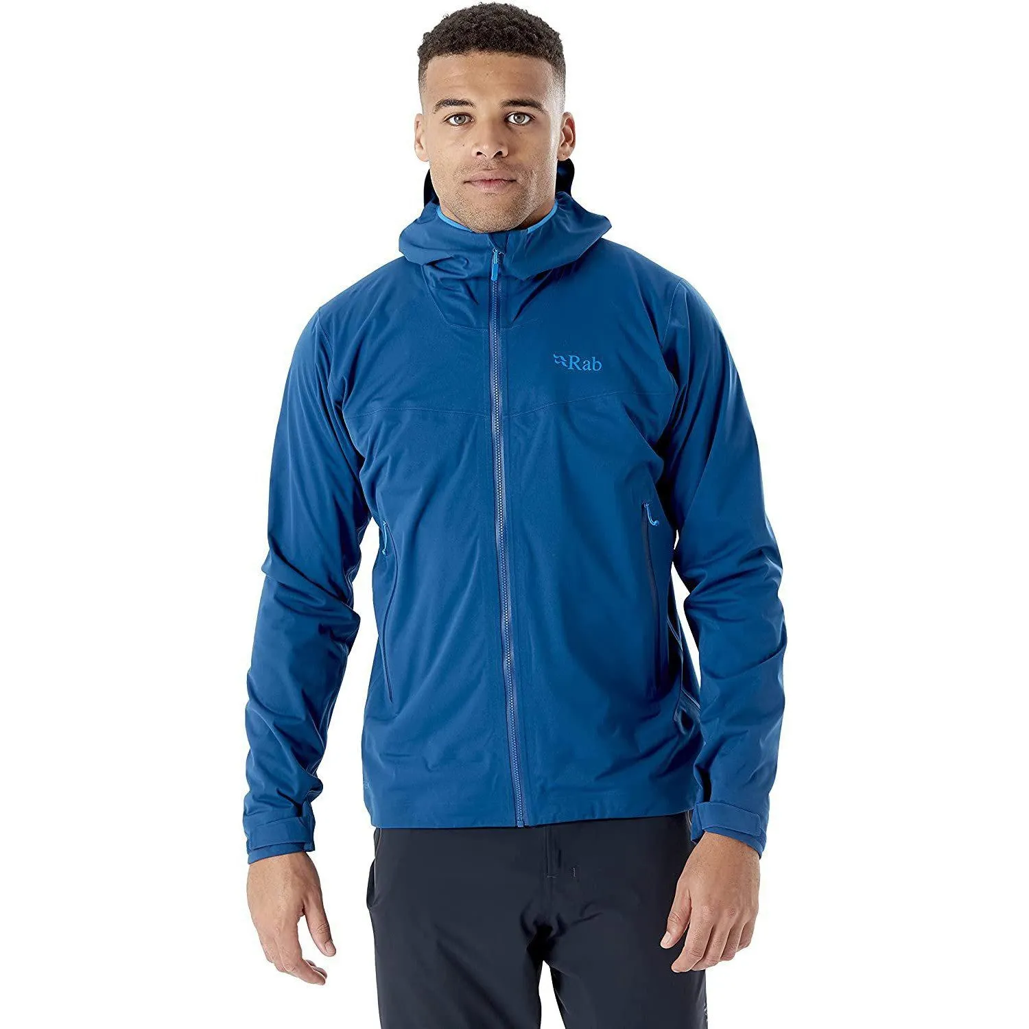 Rab Men's Kinetic 2.0 Waterproof Breathable Jacket for Hiking, Skiing, and Climbing