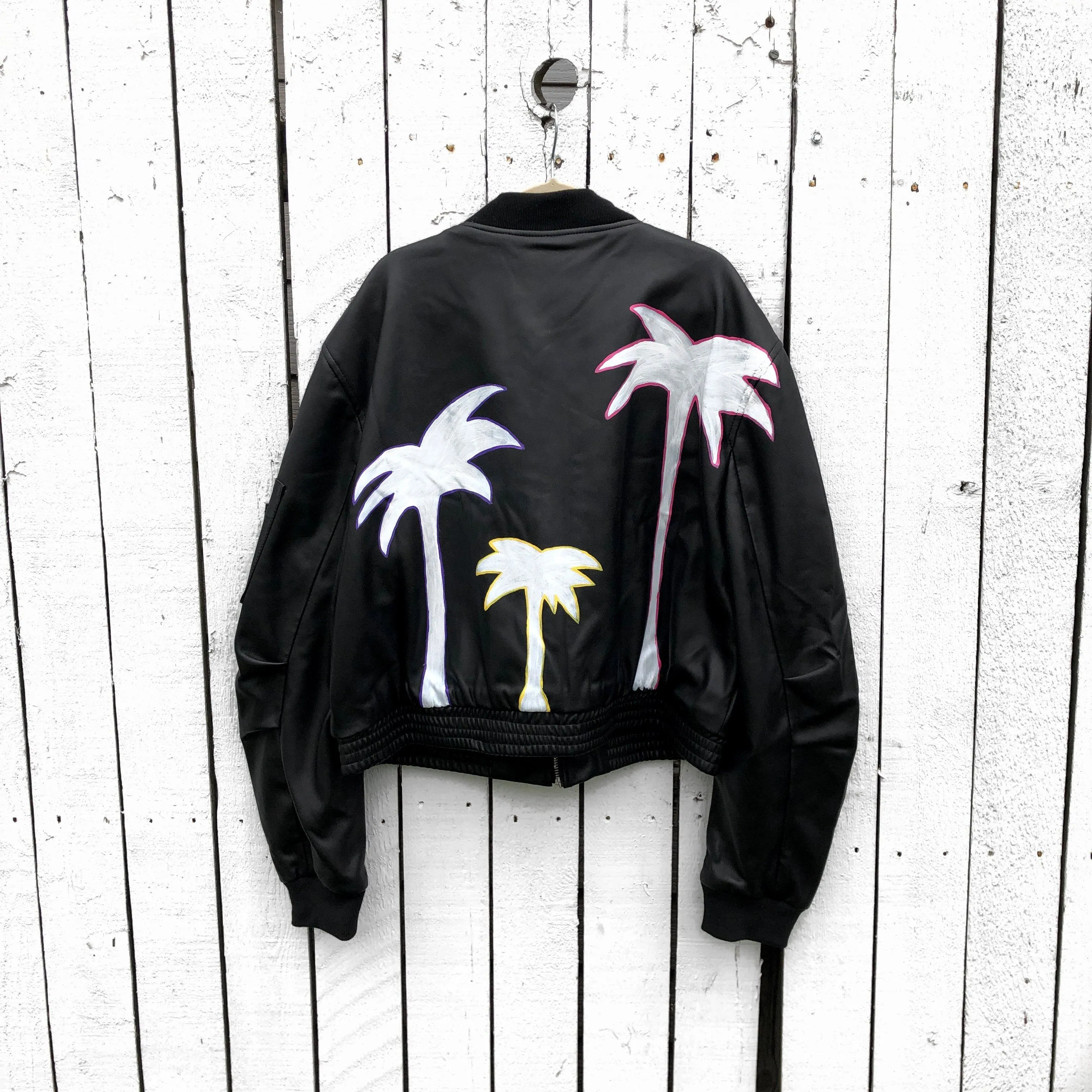 'RAINBOW PALMS' LEATHER JACKET