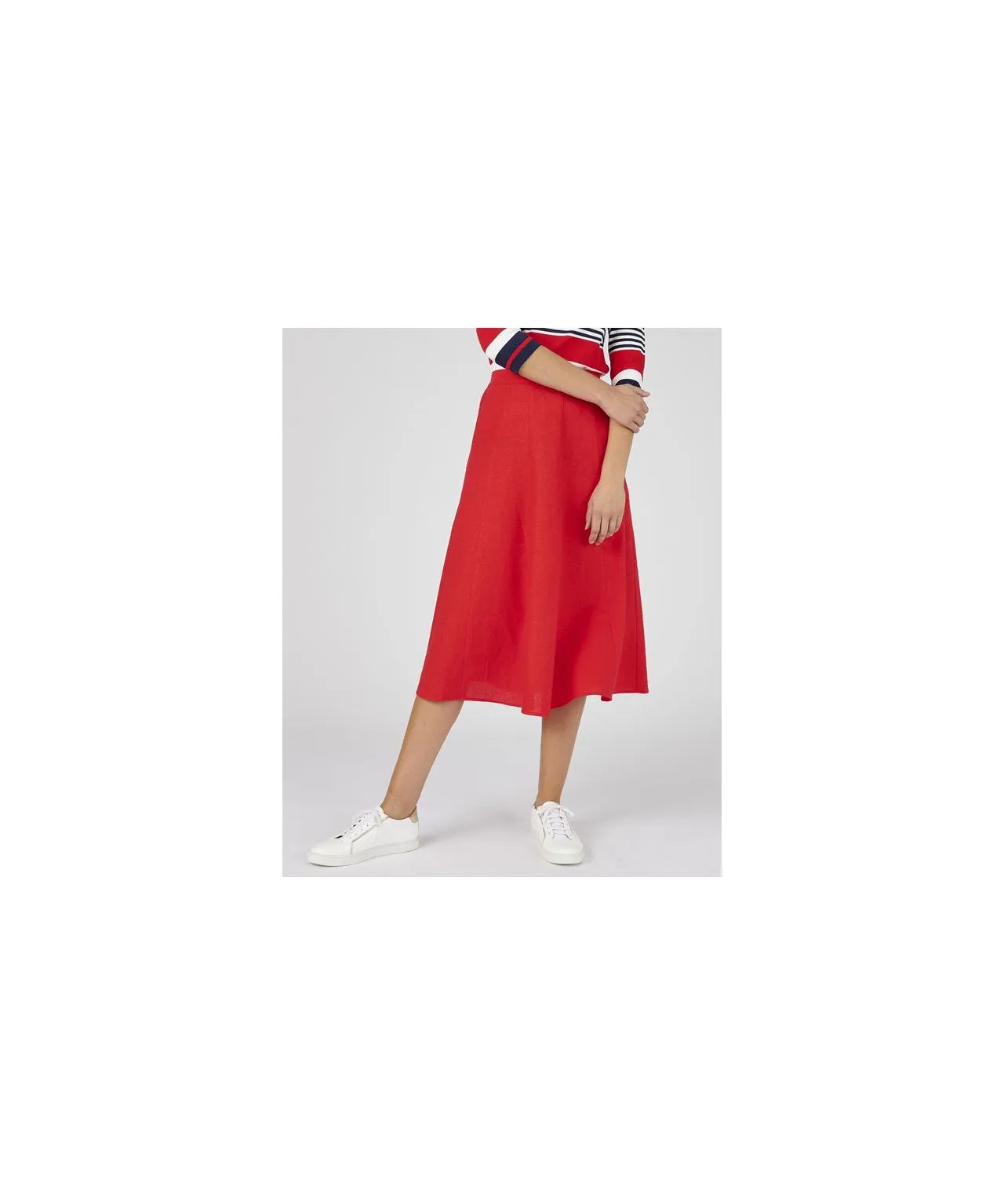 Red Linen Skirt