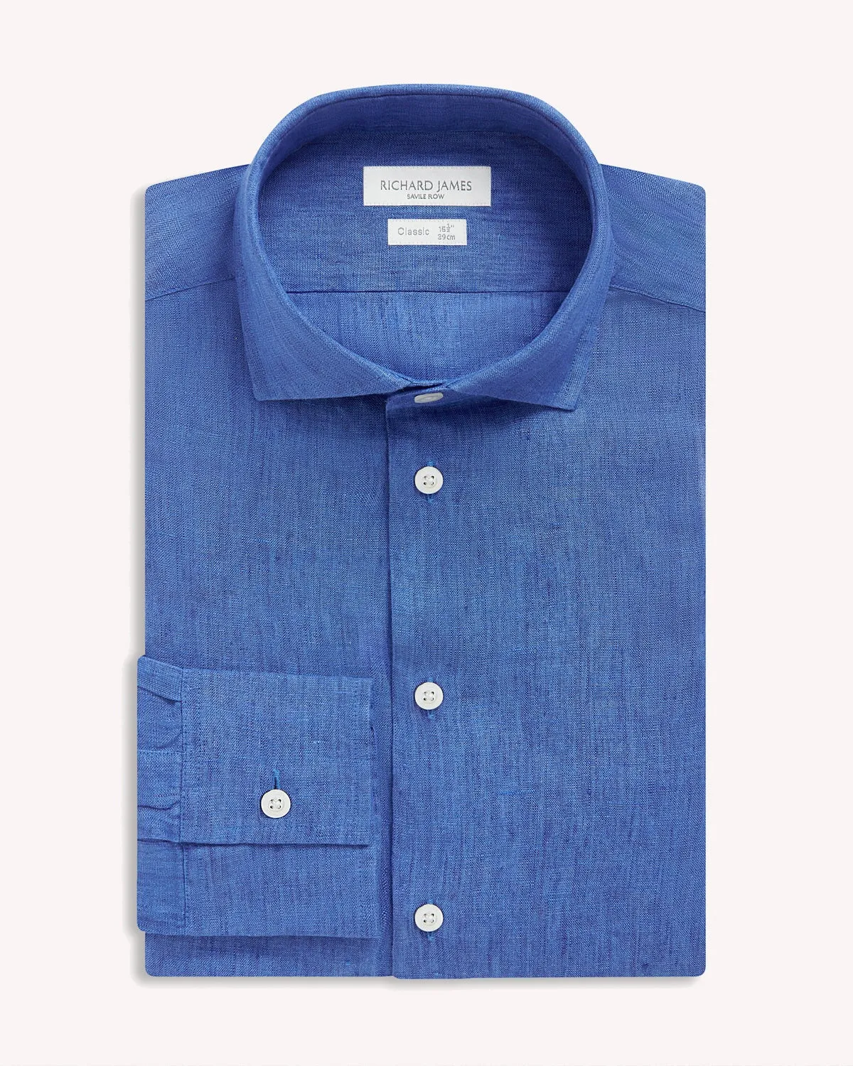 Richard James Linen Shirt Royal Blue