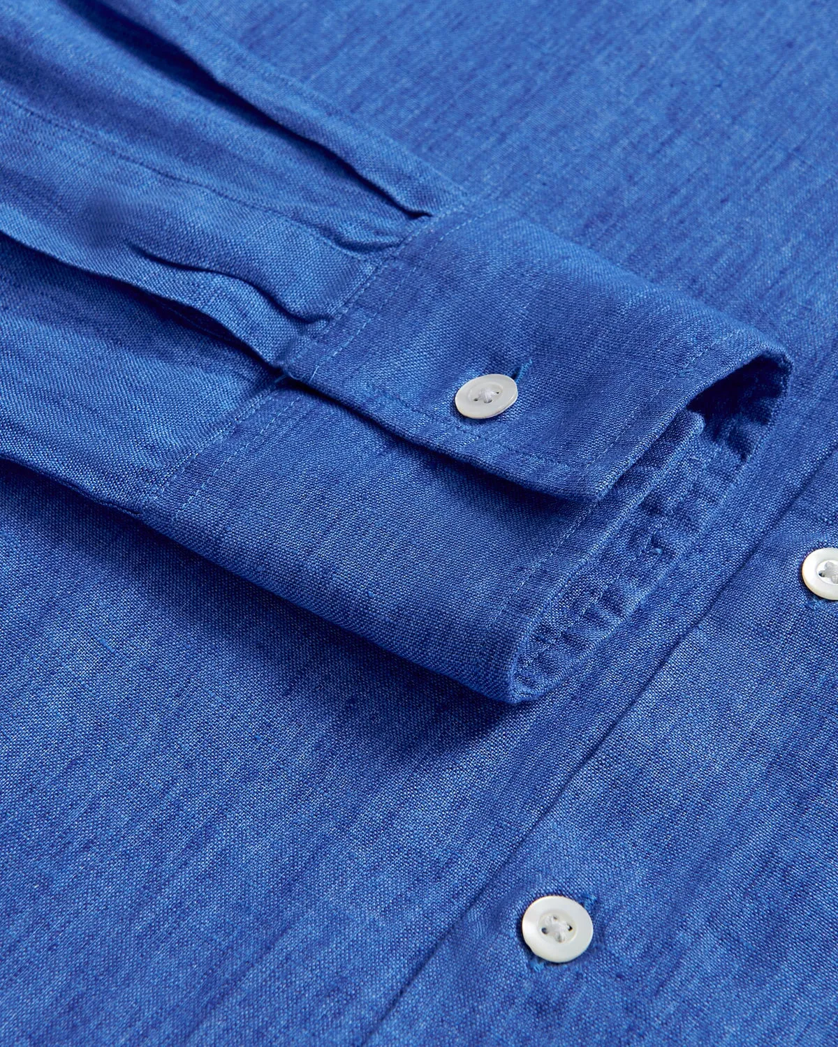 Richard James Linen Shirt Royal Blue