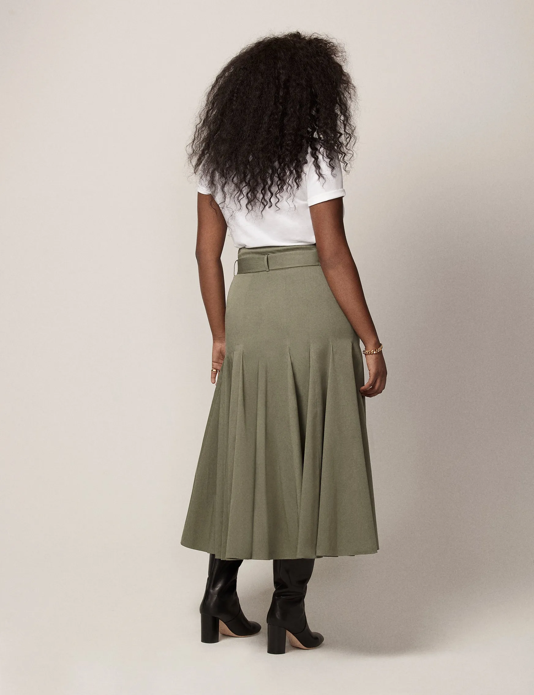 Seamed Flare Skirt