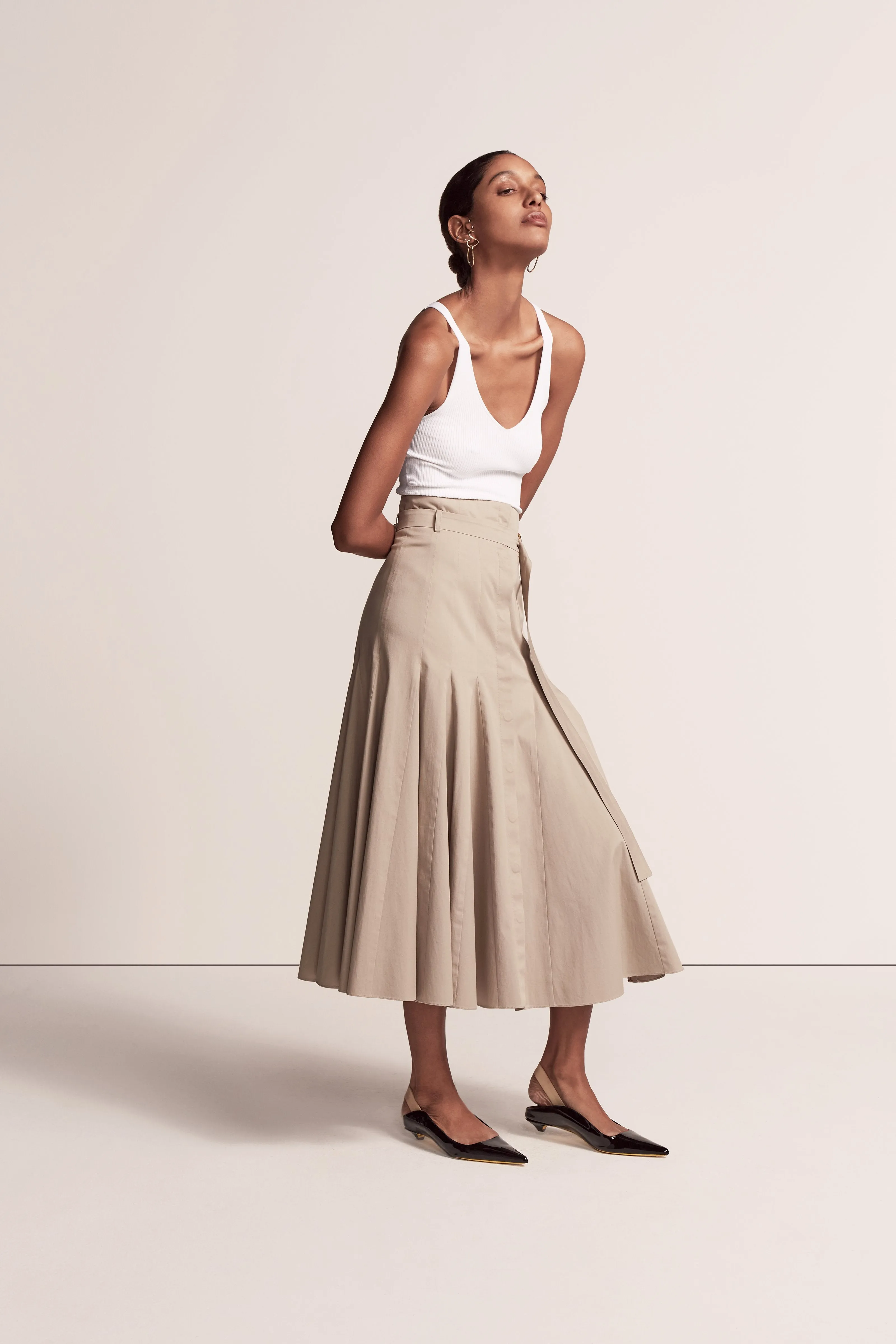 Seamed Flare Skirt