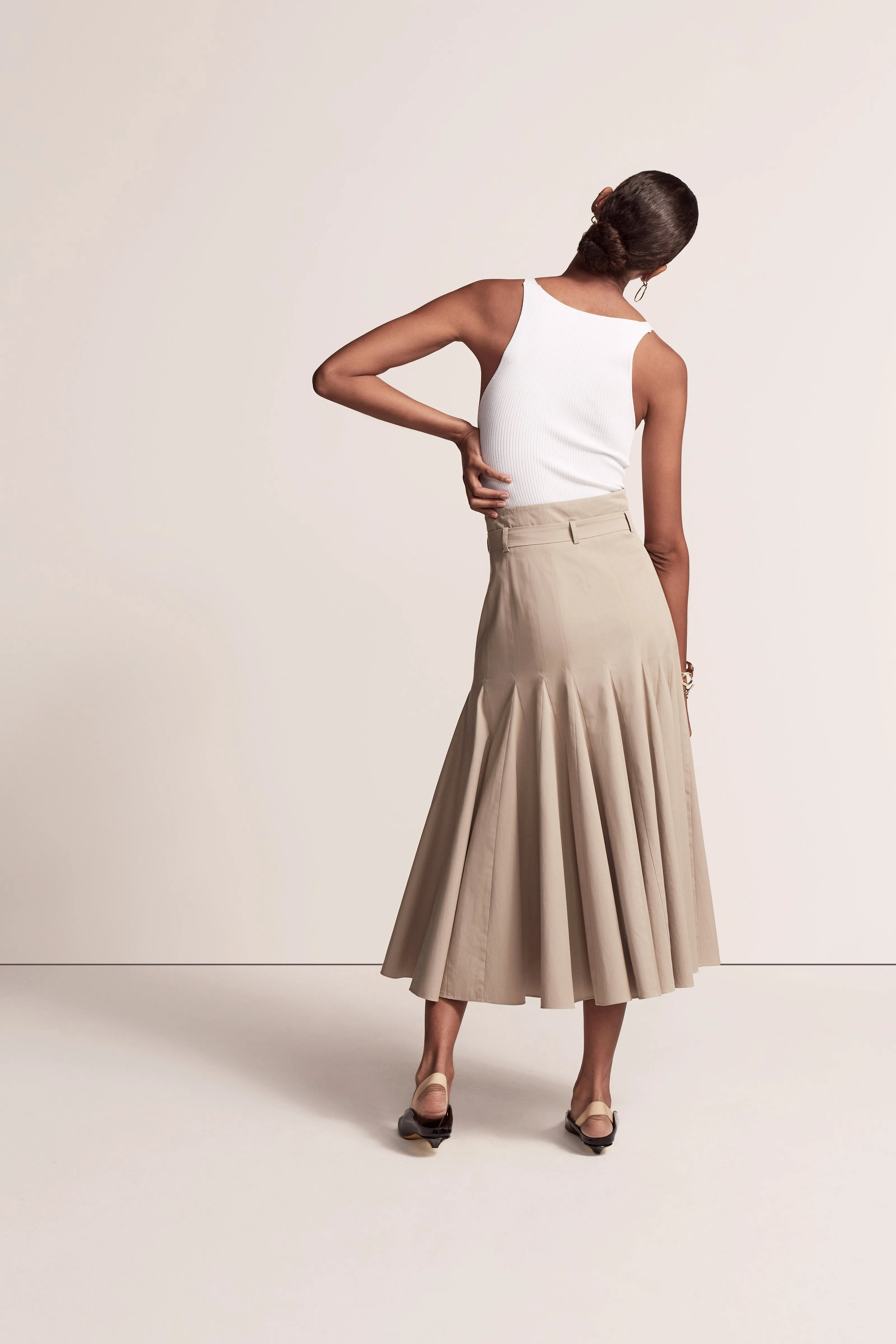 Seamed Flare Skirt