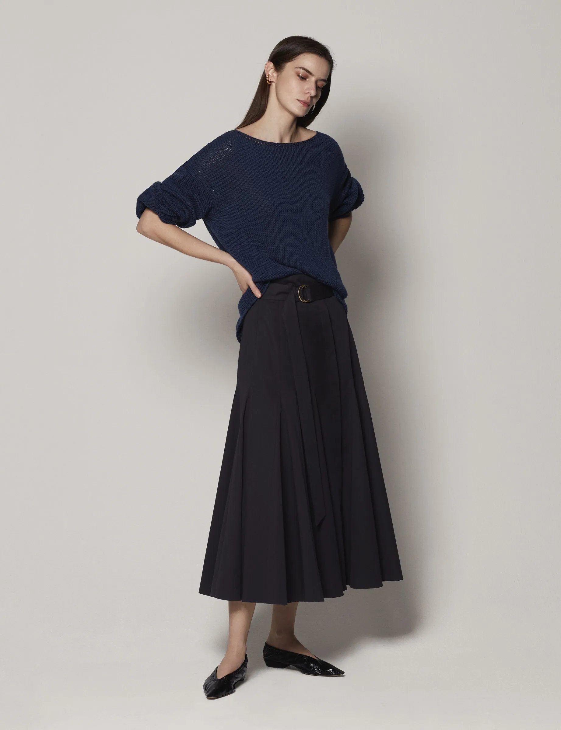 Seamed Flare Skirt