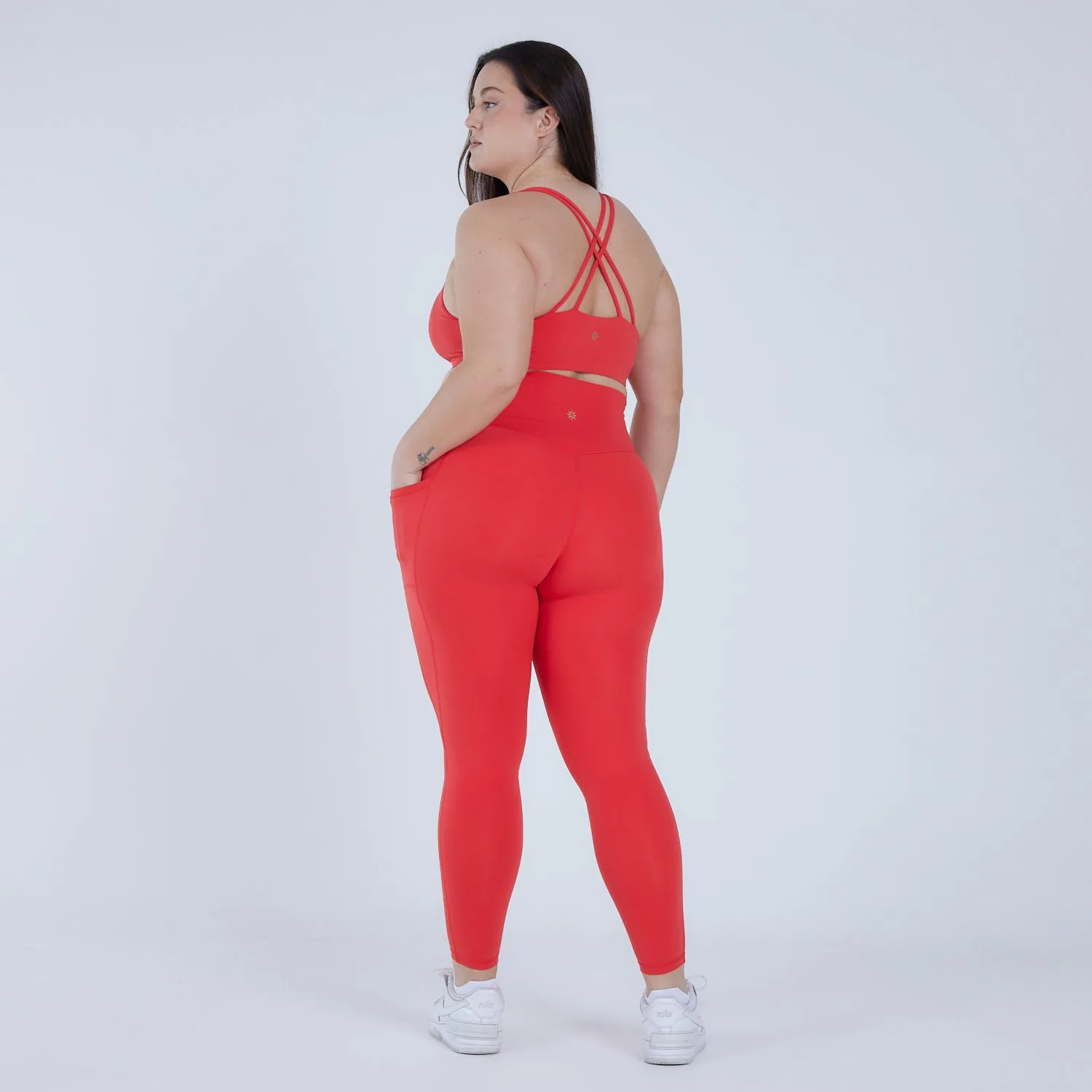 Serenity Pocket Legging in Candy Apple Red - 24