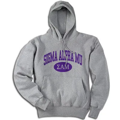 Sigma Alpha Mu Hoodie, Printed Vertical Arc Design - G185 - CAD