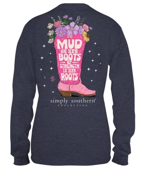 Simply Southern Mud On Her Boots Long Sleeve T-Shirt