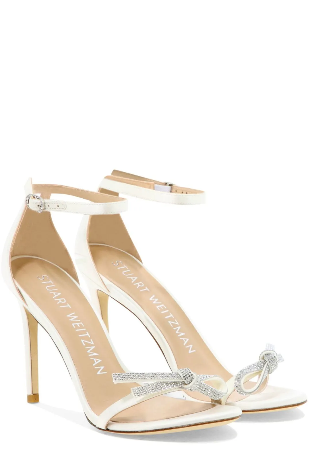 Stuart Weitzman Nudist Bow Heeled Sandals