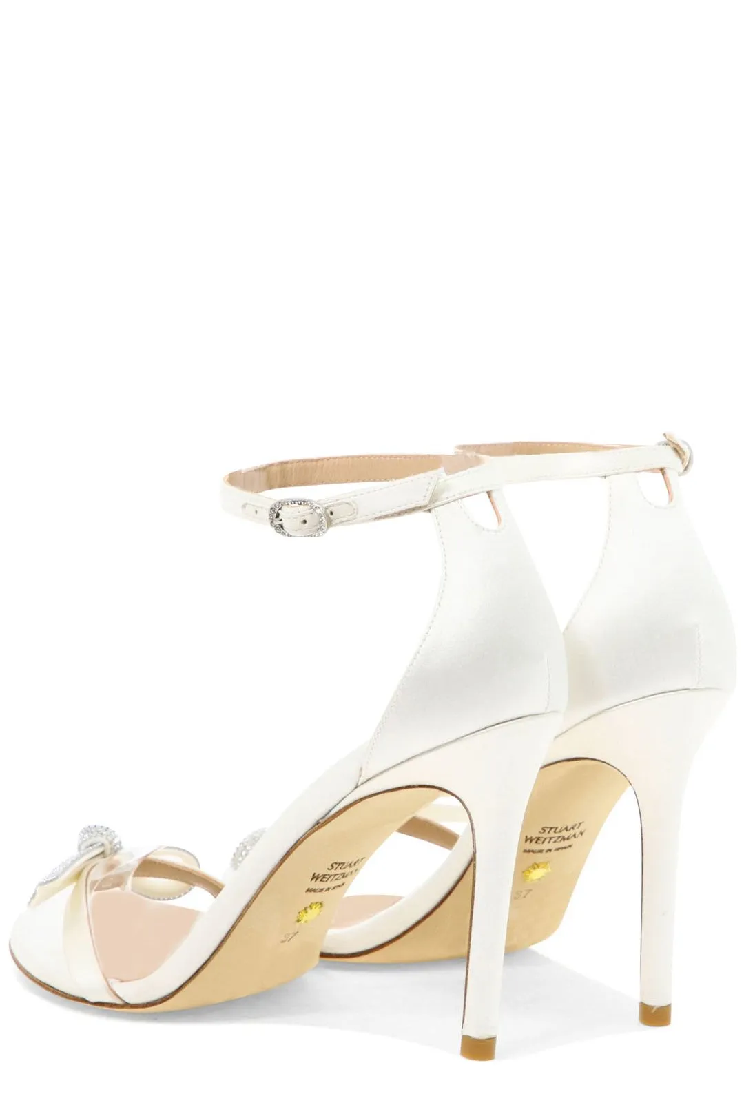 Stuart Weitzman Nudist Bow Heeled Sandals