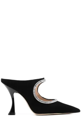 Stuart Weitzman Xcurve Pointed Toe Mules