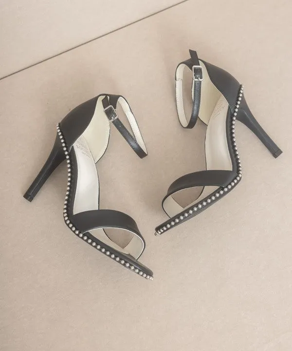 Studded Divva Open Toe Heels