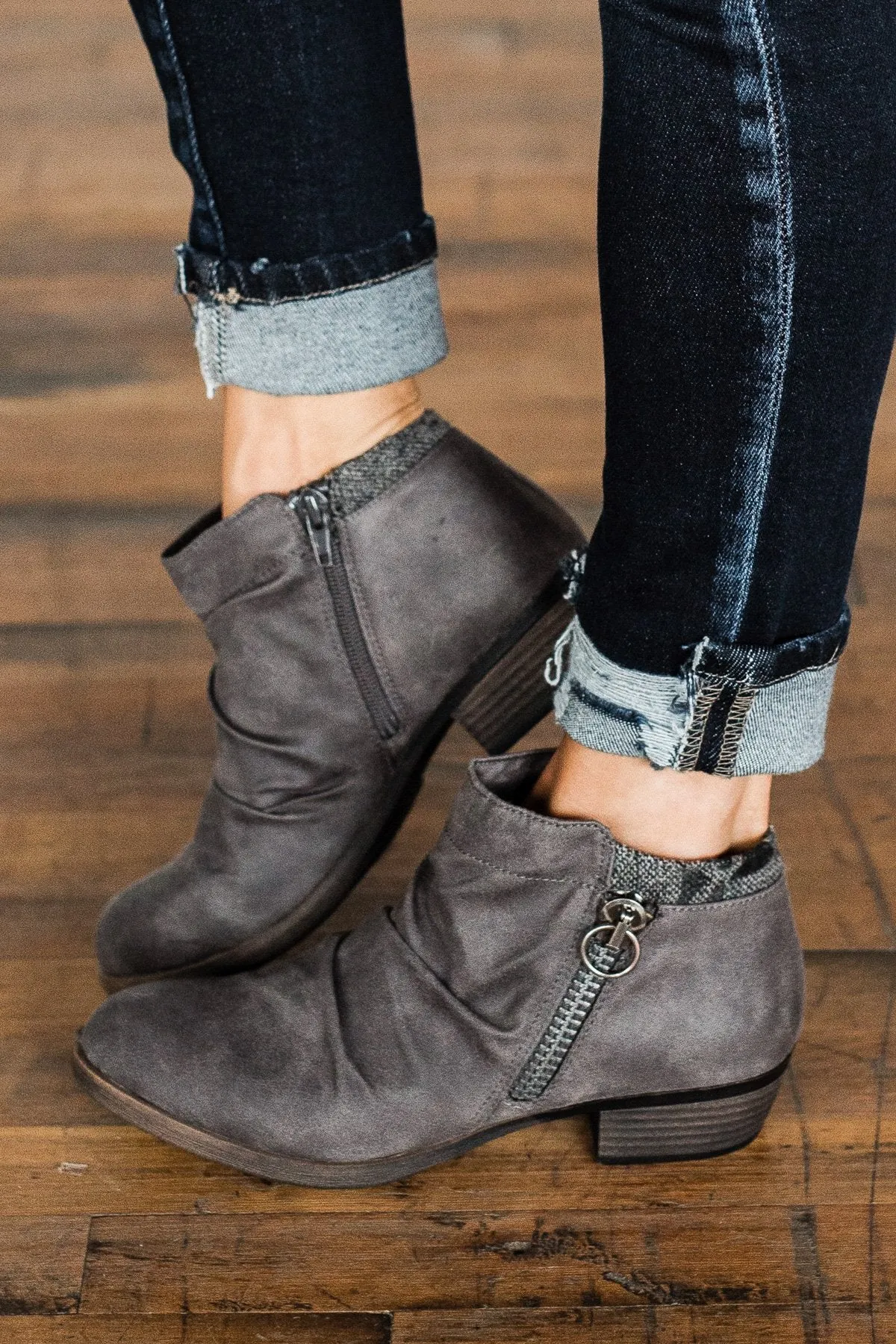 Sugar Trust Me Booties- Charcoal