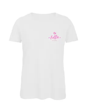 T-shirt bianca con logo Follie ricamato