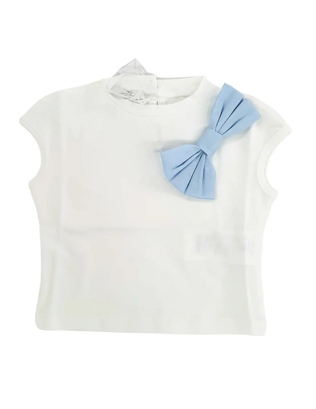 T-shirt U+e bimba UE1269 bianca e azzurra