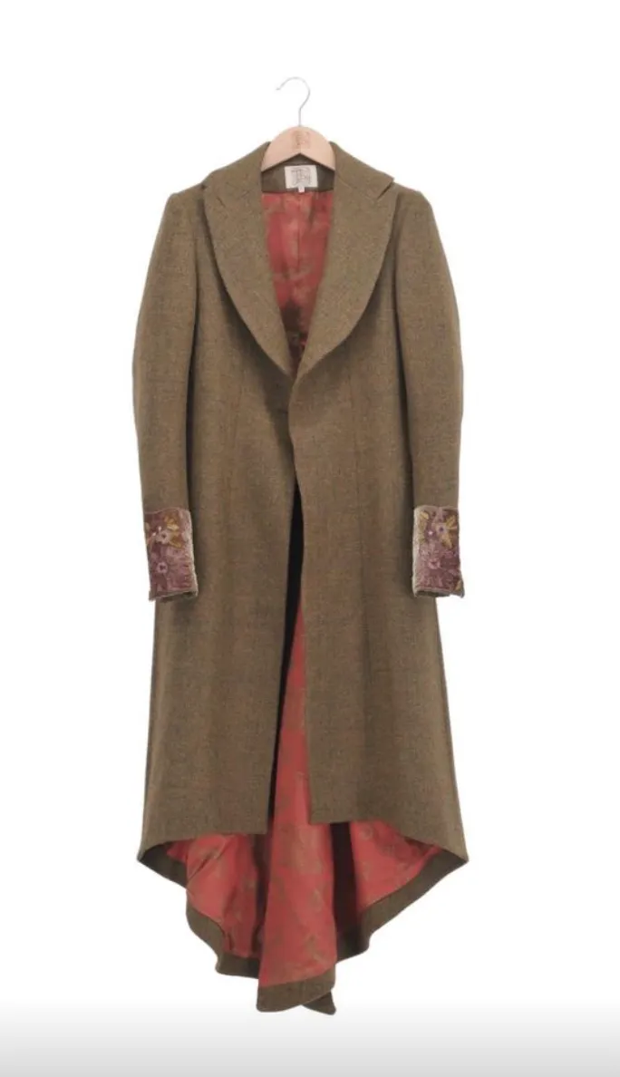 T.ba Soul Coat Embroidery Tweed