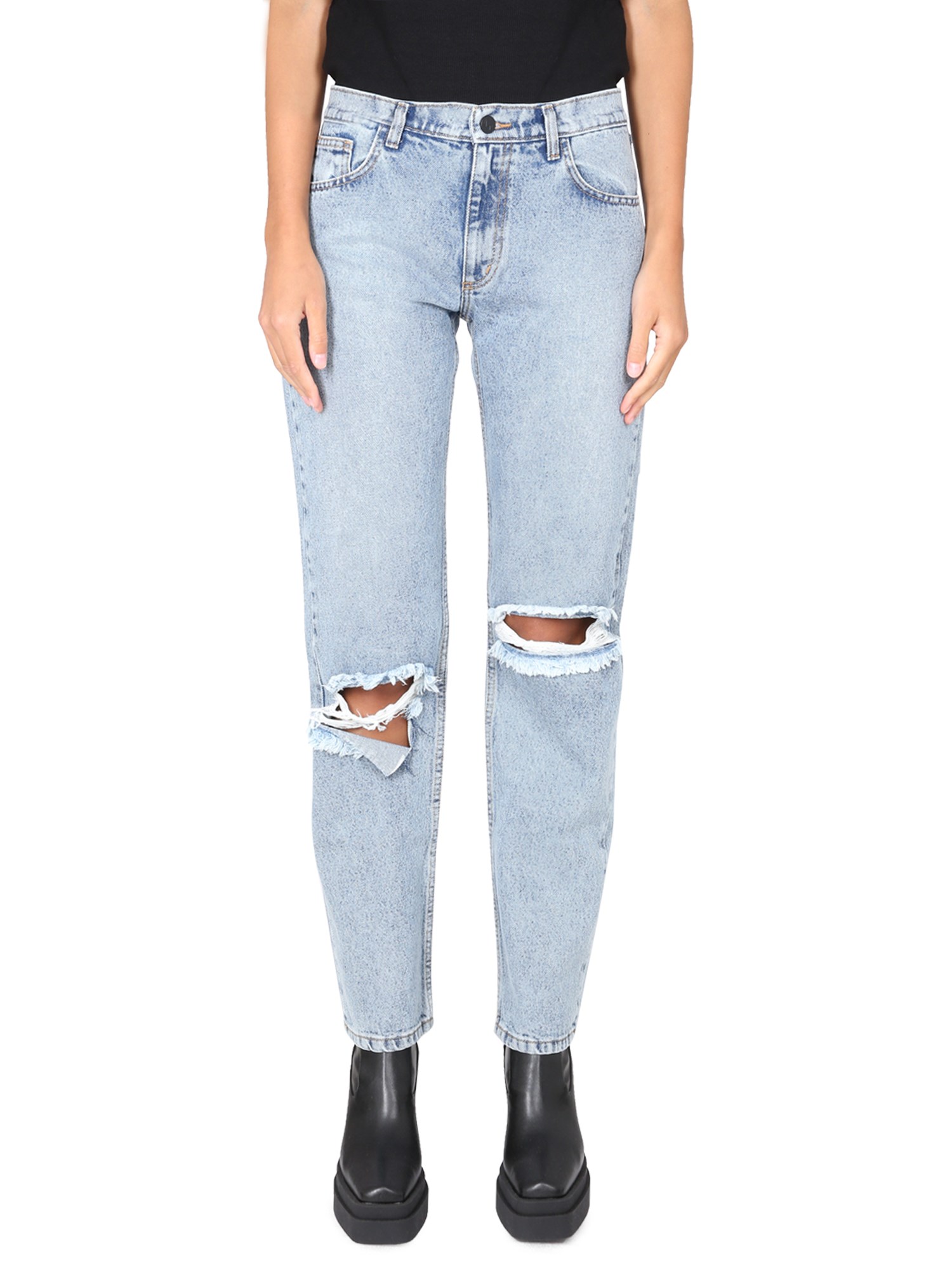 THE MANNEI    SARA COTTON DENIM JEANS