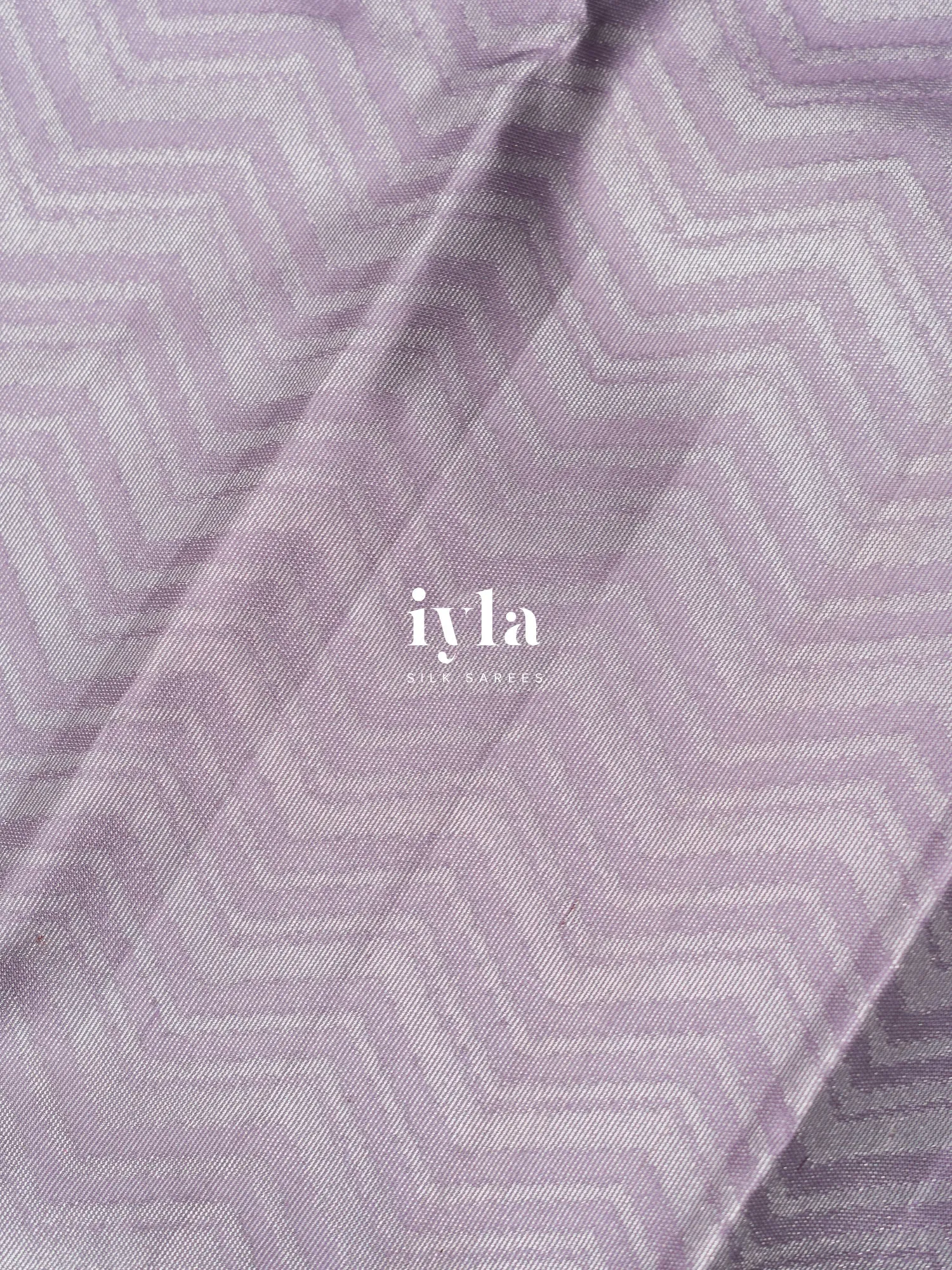 The Pastel Lavender Chevron Kanjeevaram