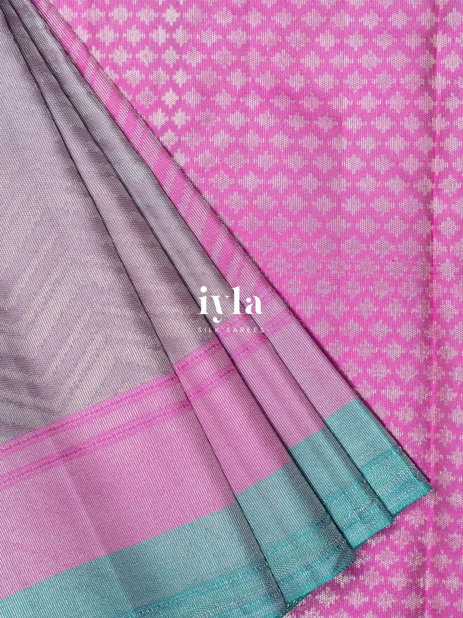 The Pastel Lavender Chevron Kanjeevaram