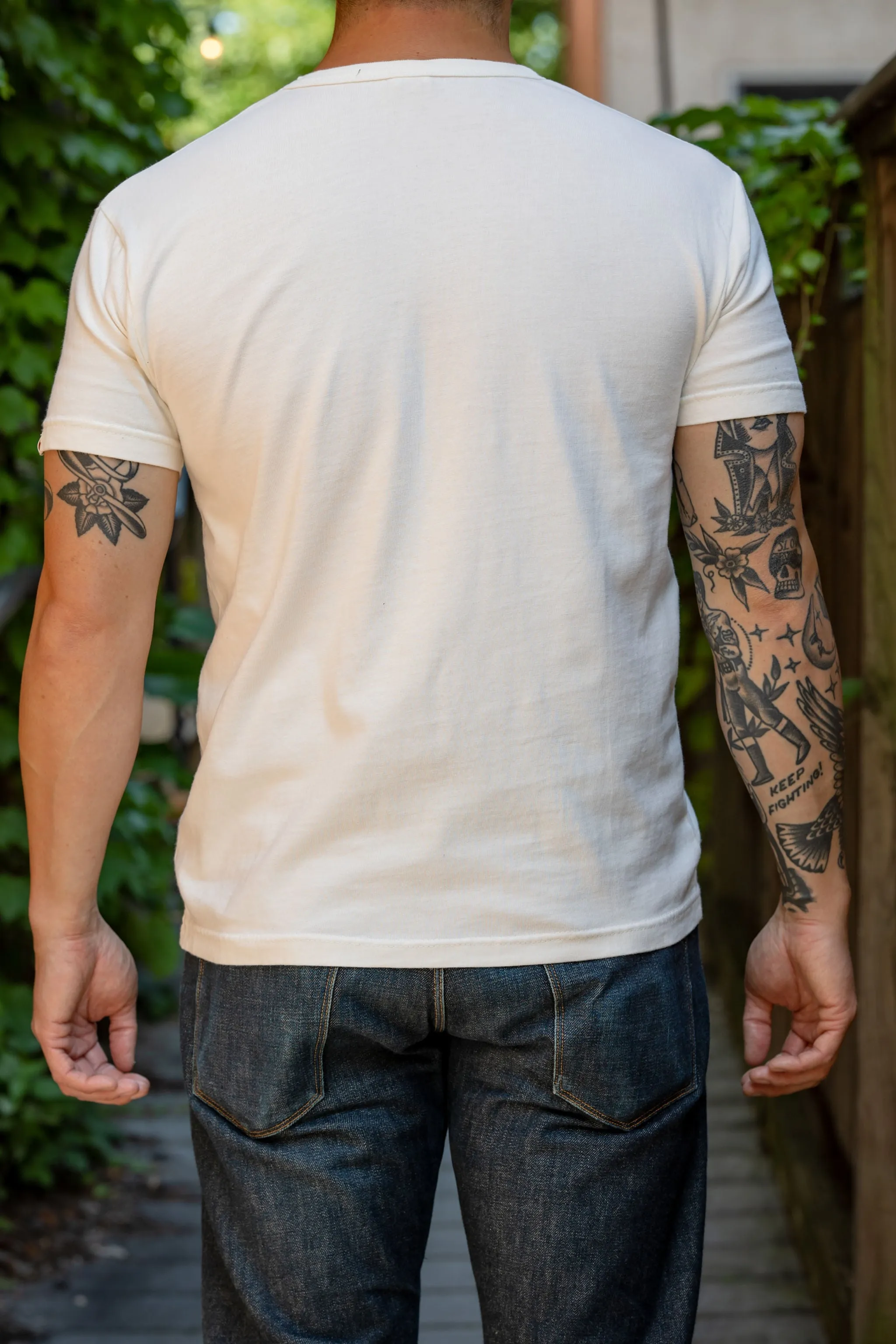 UES Ramayana Crew Neck Pocket T-Shirt - White