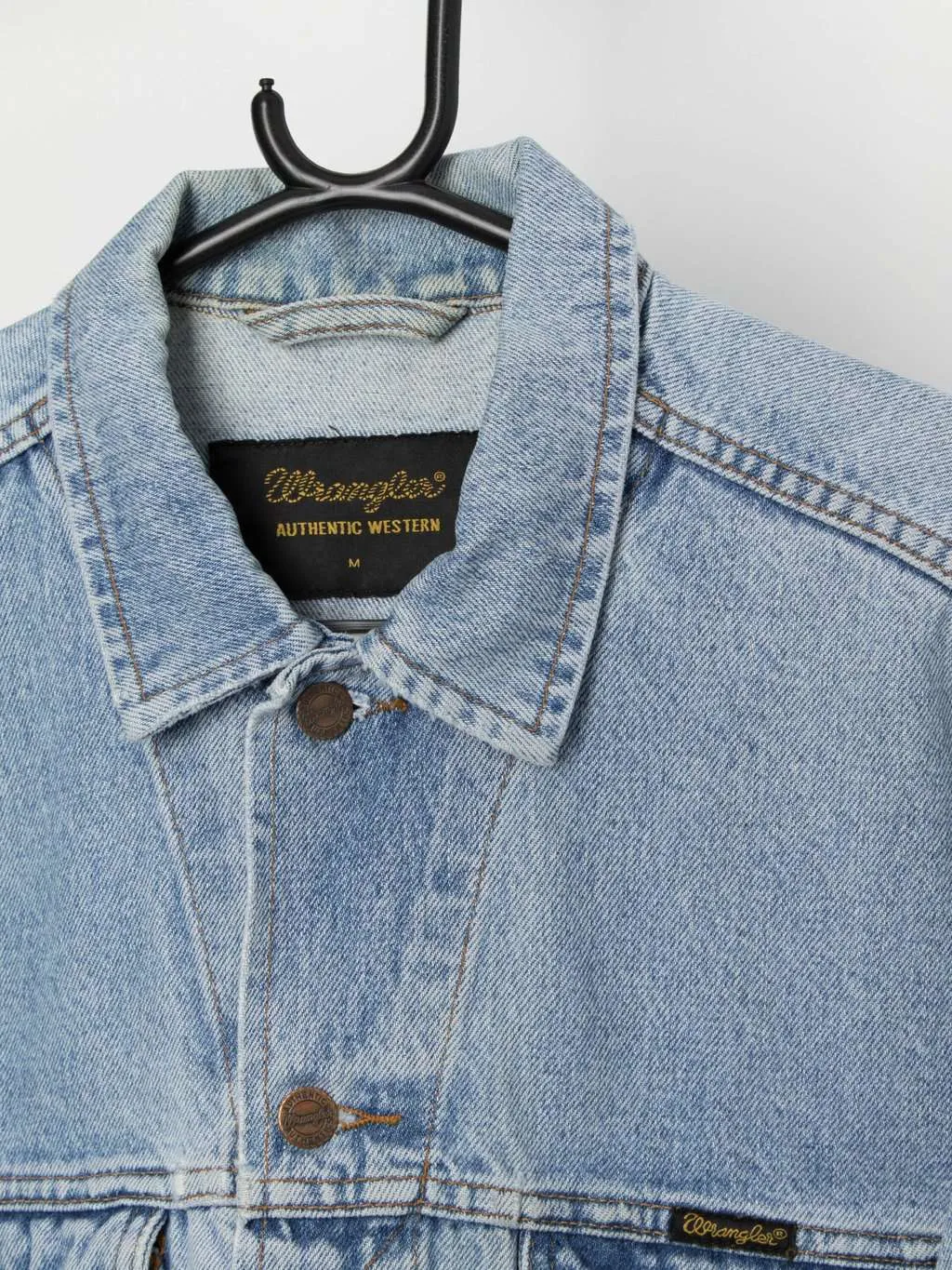 Vintage Wrangler denim jacket in pale blue – Large