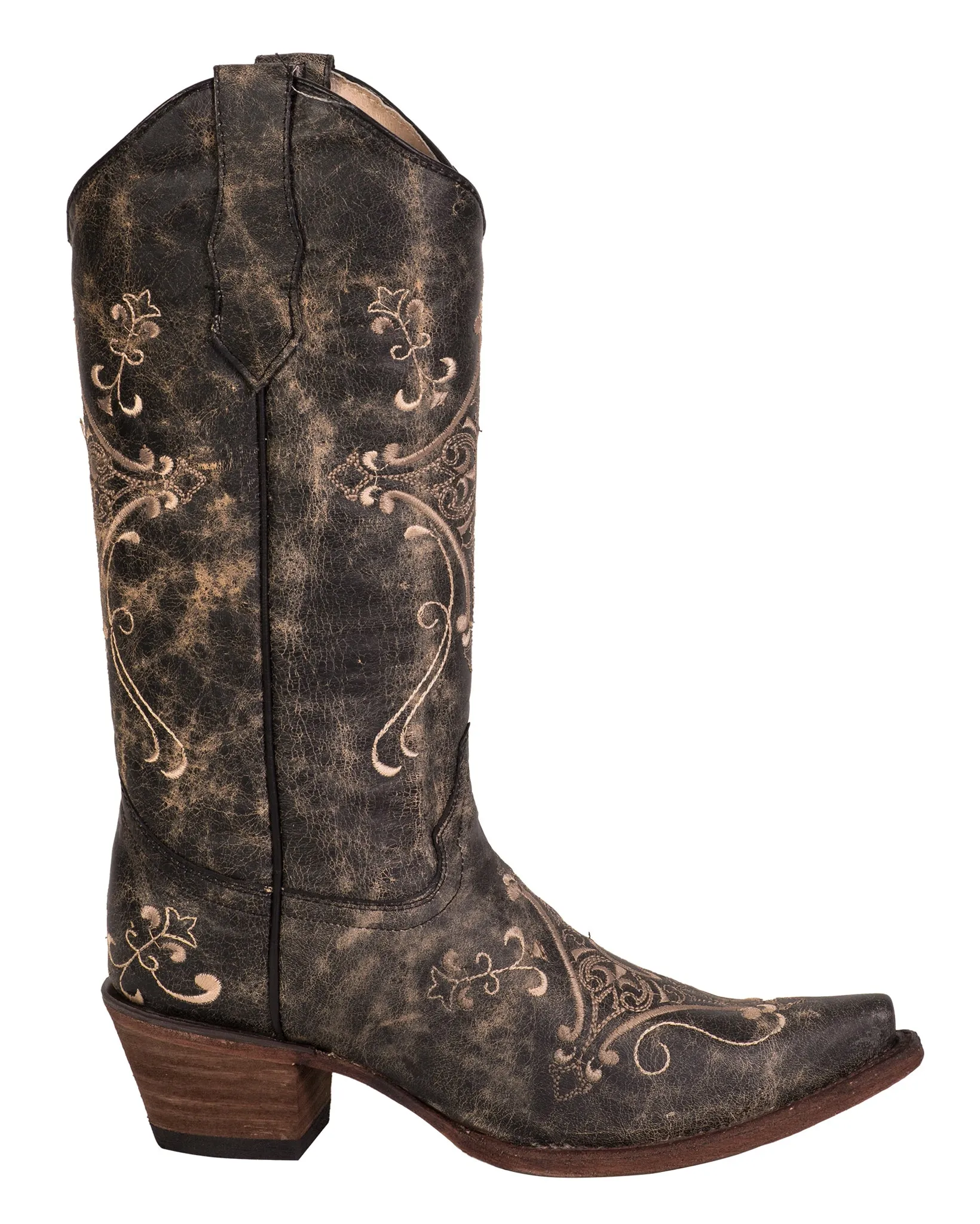 Women's Crackle Embroidered Boots