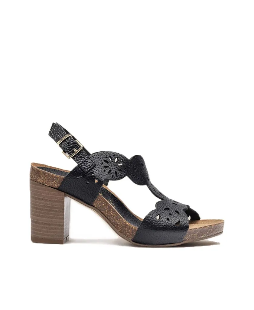 Yokono Ponza 006 wood effect high heel sandals